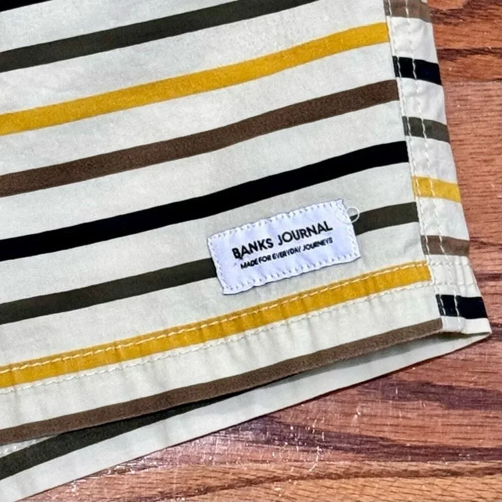 Banks Journal striped Swim Trunks. Size 34.